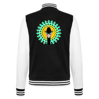 Bird girl power - College Sweat Jacket - black/white - Back - Marisol (170cm)