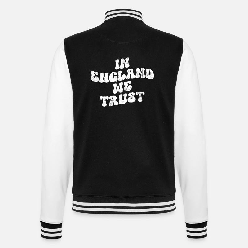 En Angleterre, nous faisons confiance - Veste Teddy - noir/blanc