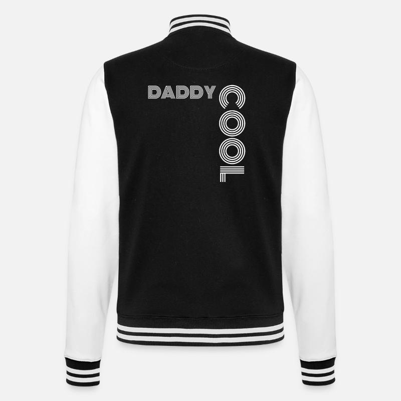 Daddy Cool Father Gift - College Sweat Jacket - black/white