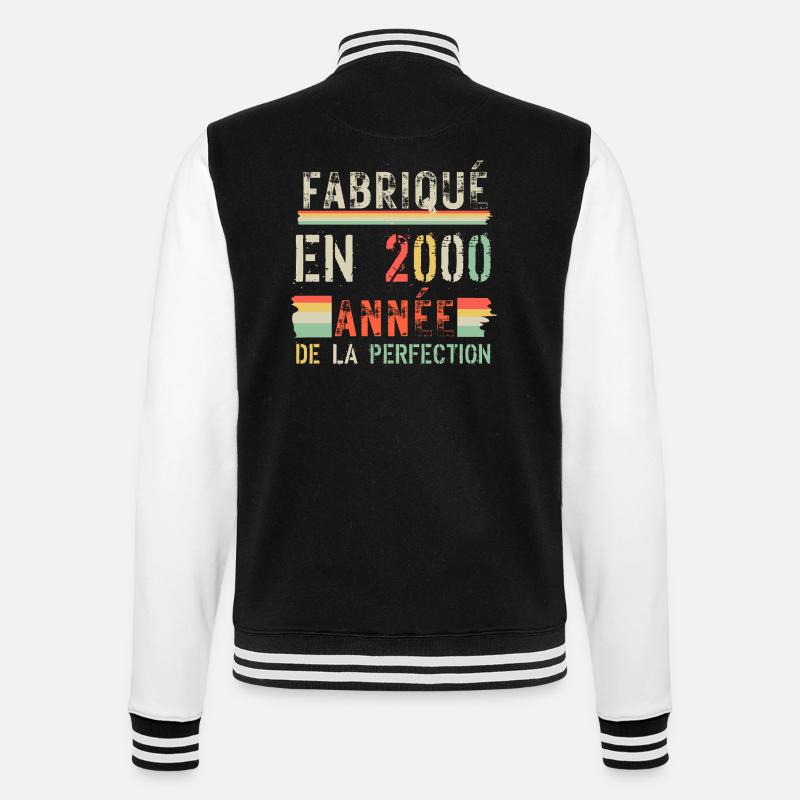 Fabriqué en 2000 – Année de perfection - Veste Teddy - noir/blanc