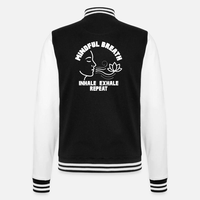 Respiration consciente Pleine conscience Calme - Veste Teddy - noir/blanc