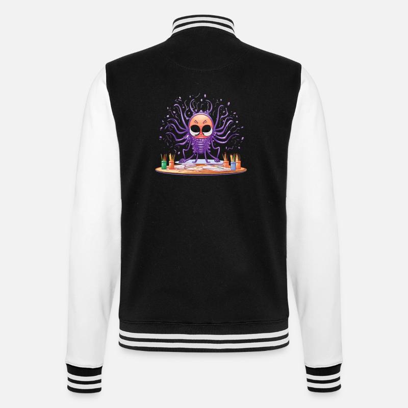 Creative Ink Octopus - Veste Teddy - noir/blanc