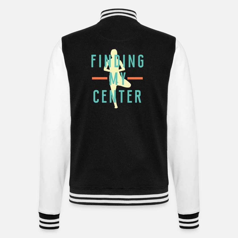 Yoga - College-Sweatjacke - Schwarz/Weiß