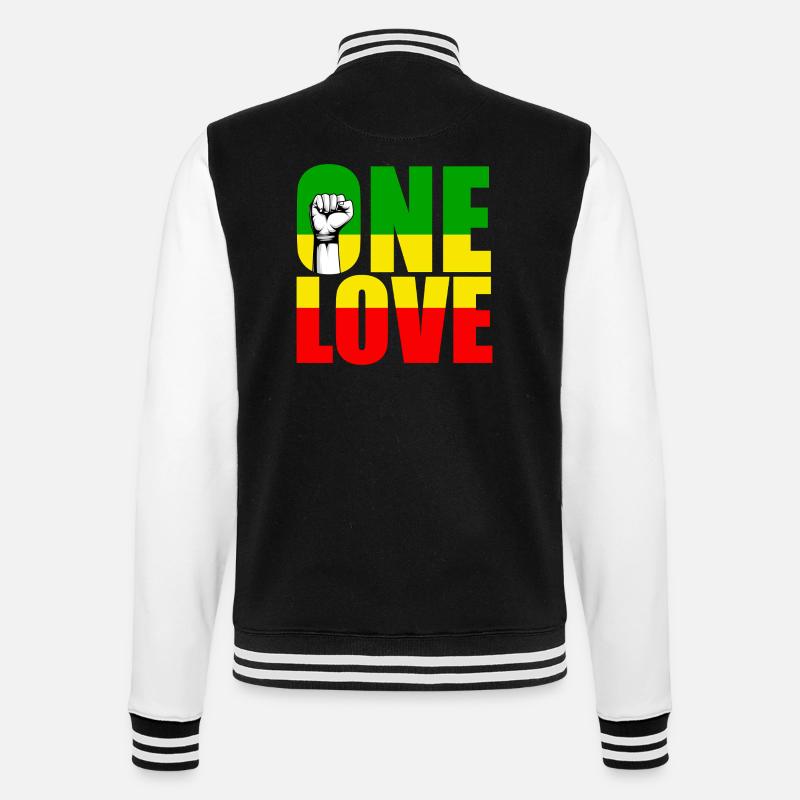 Reggae - Veste Teddy - noir/blanc