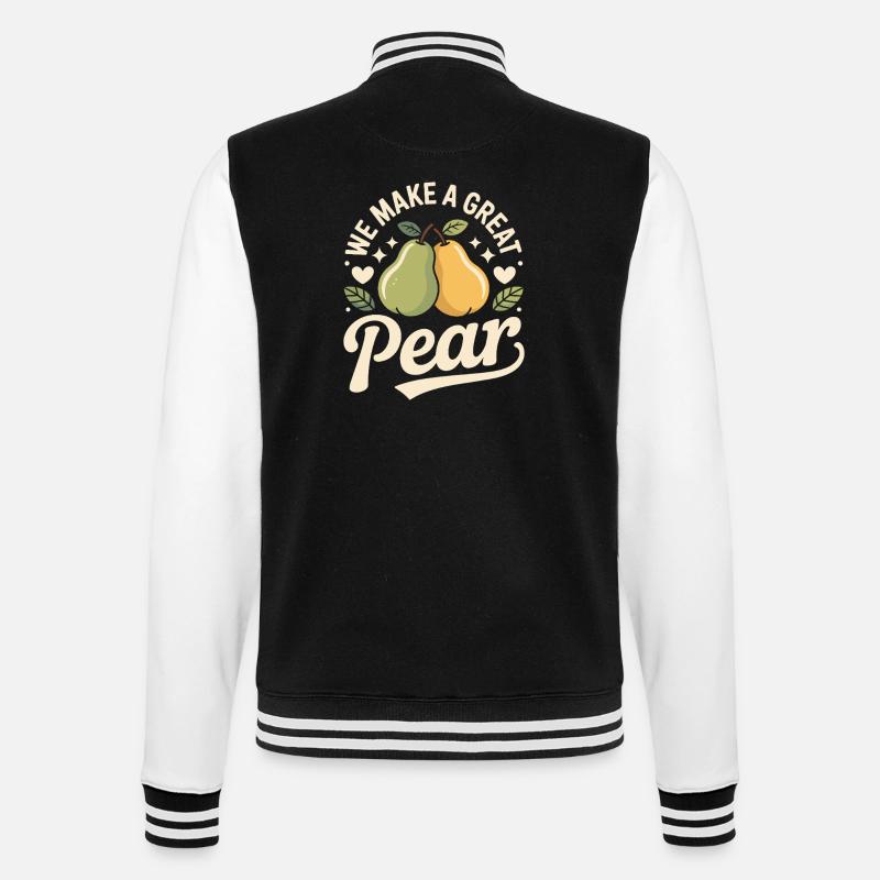 We Make A Great Pear - College-Sweatjacke - Schwarz/Weiß