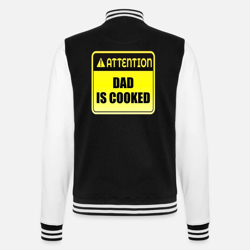 Dad Mood - College Sweat Jacket - black/white