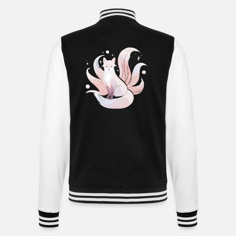 Nine-Tailed Fox - Gentle Magic - College Sweat Jacket - black/white