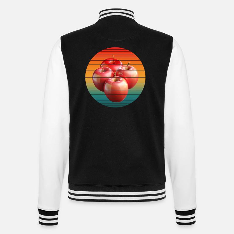 apple fruit - College Sweat Jacket - black/white