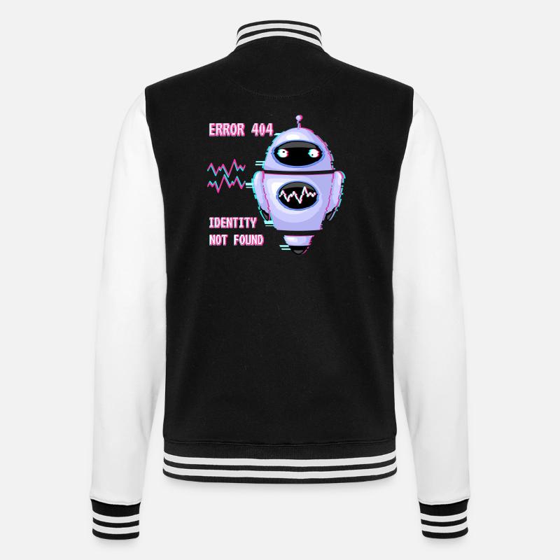 ERROR 404: Identity Not Found - College Sweat Jacket - black/white