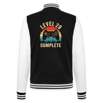 Level 29 complete – 29th anniversary gift - College Sweat Jacket - black/white - Back - Marisol (170cm)