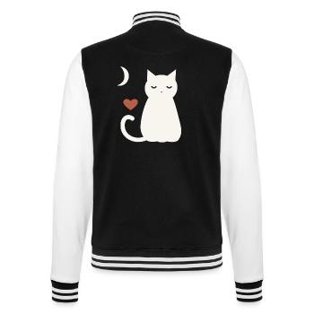 Halloween Katze Damen - College-Sweatjacke - Schwarz/Weiß - Hinten - Marisol (170cm)