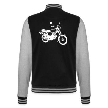 Simson S51 Enduro - College-Sweatjacke - Schwarz/Grau meliert - Hinten - Marisol (170cm)