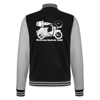 Simson Schwalbe KR51 Waff - College-Sweatjacke - Schwarz/Grau meliert - Hinten - Marisol (170cm)