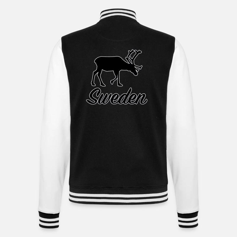 Suède Silhouette de renne Suède Souvenir - Veste Teddy - noir/blanc