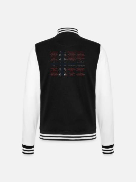 Den Norske Nasjonalsangen, Norway - College-Sweatjacke - Schwarz/Weiß