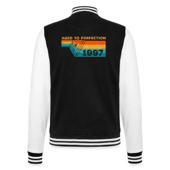 Vintage 1997 - Cadeau D’anniversaire 1997 Retro - Veste Teddy - noir/blanc - Dos - Marisol (170cm)