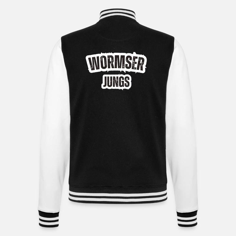 Wormser Jungs - College-Sweatjacke - Schwarz/Weiß