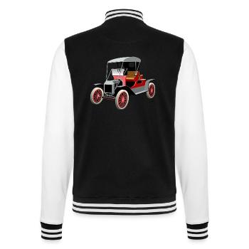 Auto Vintage - College-Sweatjacke - Schwarz/Weiß - Hinten - Marisol (170cm)