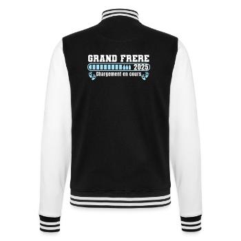 Grand Frère 2025 Cadeau Annonce Naissance 2025 - Veste Teddy - noir/blanc - Dos - Marisol (170cm)