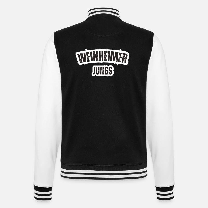 Weinheimer Jungs - College-Sweatjacke - Schwarz/Weiß