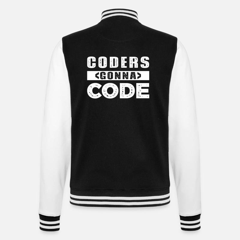 Programmier Witz - College-Sweatjacke - Schwarz/Weiß