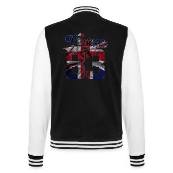 42ND BIRTHDAY UK VINTAGE 1983 - College Sweat Jacket - black/white - Back - Marisol (170cm)