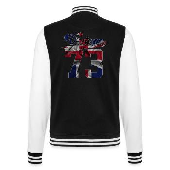 52ND BIRTHDAY UK VINTAGE 1973 - College Sweat Jacket - black/white - Back - Marisol (170cm)