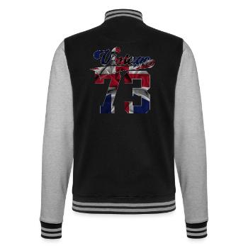 52. GEBURTSTAG UK VINTAGE 1973 - College-Sweatjacke - Schwarz/Grau meliert - Hinten - Marisol (170cm)