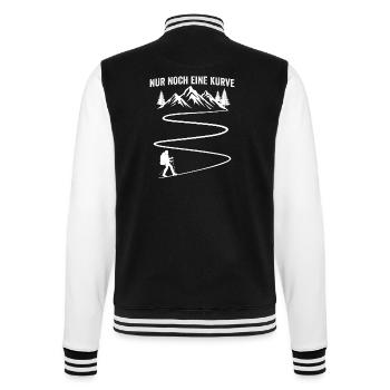 nur noch eine kurve wanderer t-shirt wandern - College-Sweatjacke - Schwarz/Weiß - Hinten - Marisol (170cm)