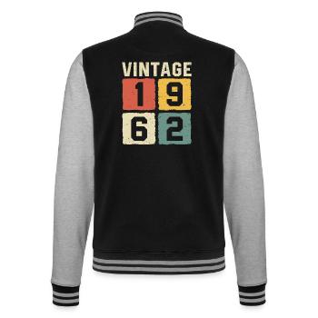 Millésime 1962 Né en 1962 - Veste Teddy - noir/gris chiné - Dos - Marisol (170cm)