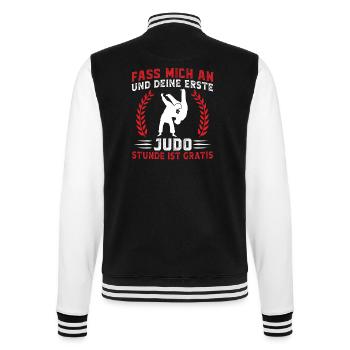 Judo Kampfkunst Japan Geschenk für Judoka - College-Sweatjacke - Schwarz/Weiß - Hinten - Marisol (170cm)