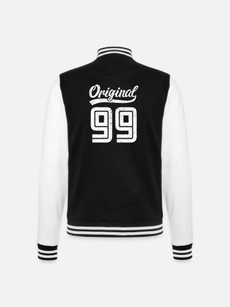 1999 Original 99 geboren 1999 - College-Sweatjacke - Schwarz/Weiß