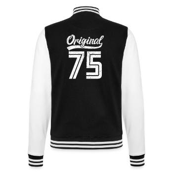 1975 Original 75 born 1975 - College Sweat Jacket - black/white - Back - Marisol (170cm)