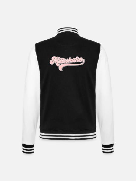 Milkshake | Farben änderbar - College-Sweatjacke - Schwarz/Weiß
