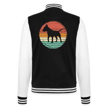 Bull Terrier Rétro Cadeau - Veste Teddy - noir/blanc - Dos - Marisol (170cm)