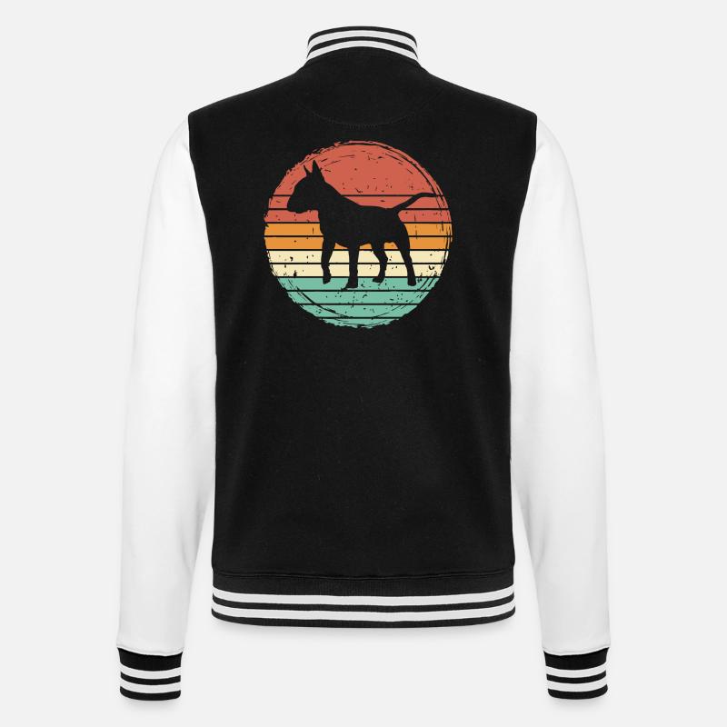 Bull Terrier Rétro Cadeau - Veste Teddy - noir/blanc