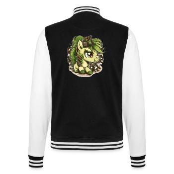unicorn#elly - College Sweat Jacket - black/white - Back - Marisol (170cm)