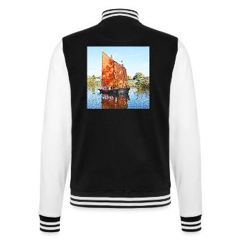 Le voilier de feu - Veste Teddy - noir/blanc - Dos - Marisol (170cm)
