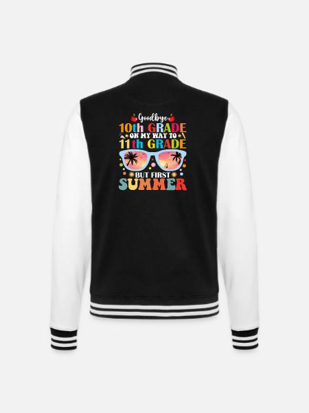 Abschied von der 10. Klasse bis zur 11. Klasse, aber der erste Sommer - College-Sweatjacke - Schwarz/Weiß