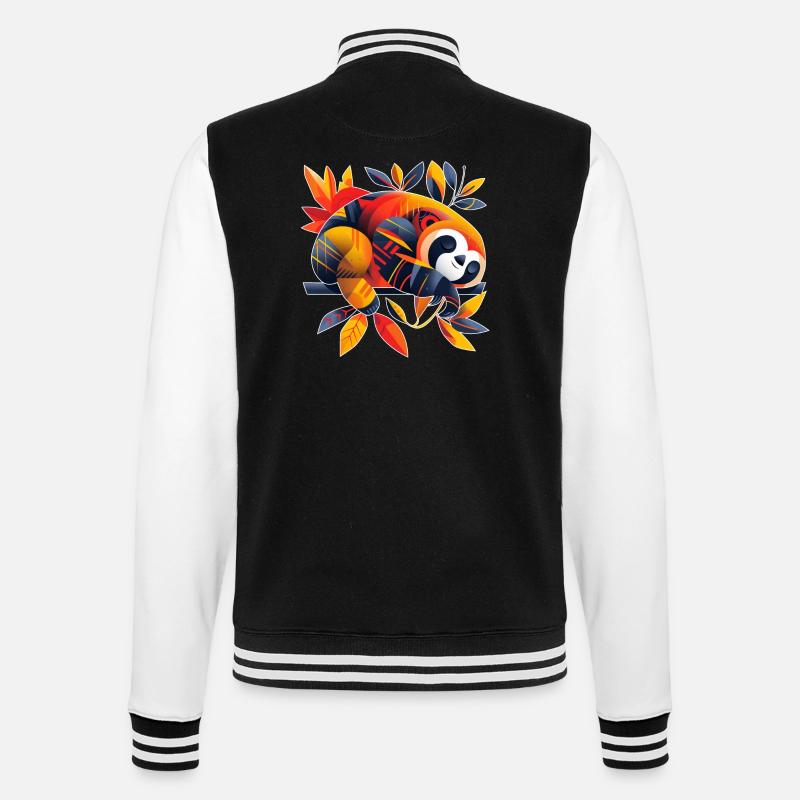 Sloth | abstract artwork - College Sweat Jacket - black/white