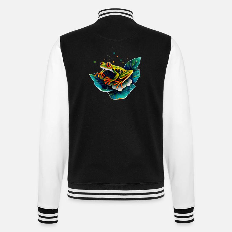 Frog - College Sweat Jacket - black/white