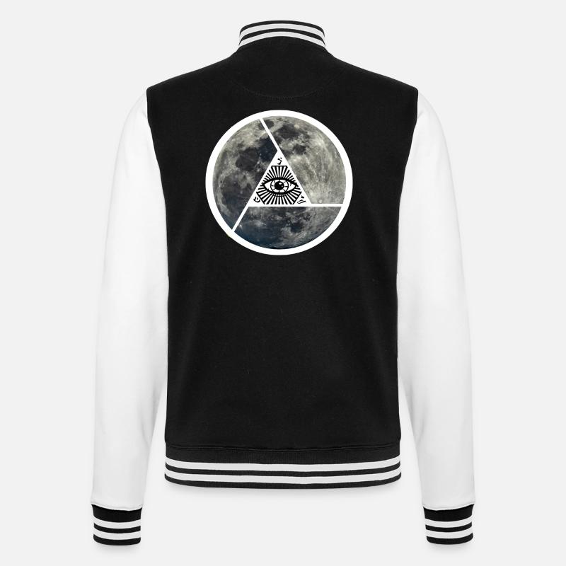 Moon Illumination Witch Power - College-Sweatjacke - Schwarz/Weiß