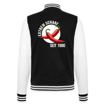 1980 anniversaire fête extrêmement épicée - Veste Teddy - noir/blanc - Dos - Marisol (170cm)