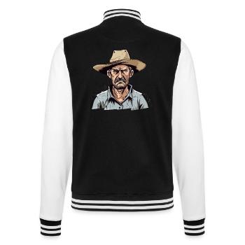 Angry Peasant No. 1 - College Sweat Jacket - black/white - Back - Marisol (170cm)