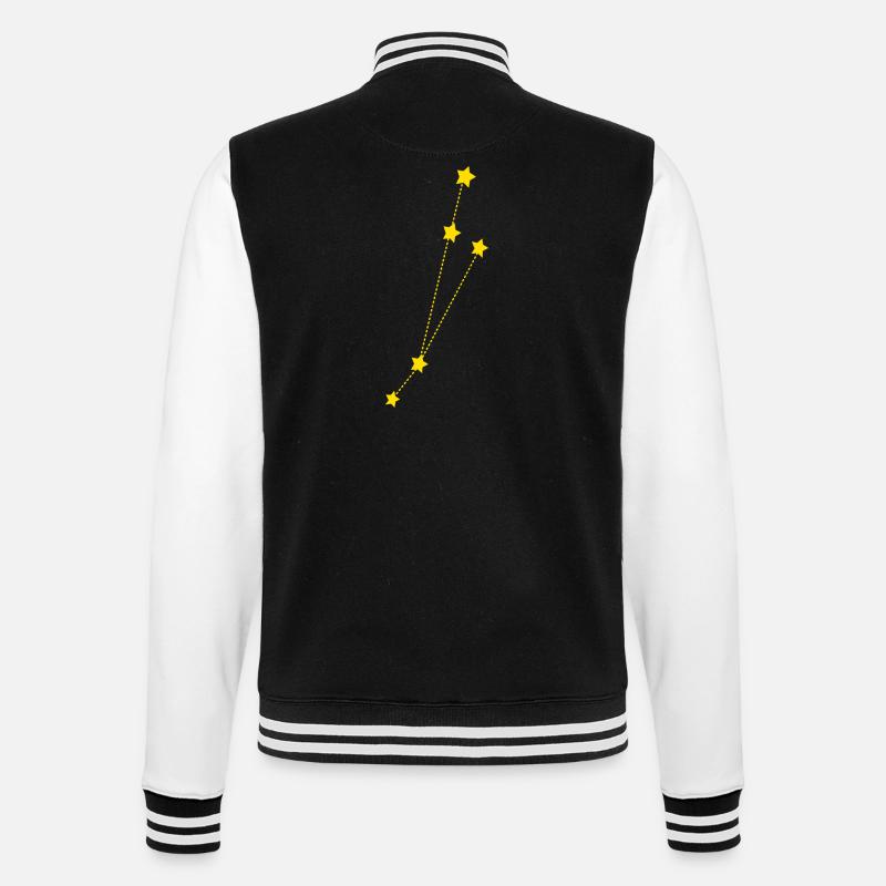 Sternzeichen Widder - College-Sweatjacke - Schwarz/Weiß