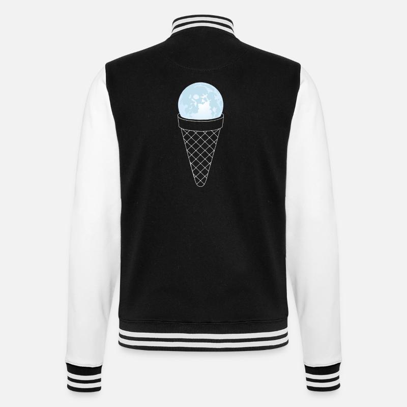 Lune et crème glacée - College Sweat Jacket - black/white