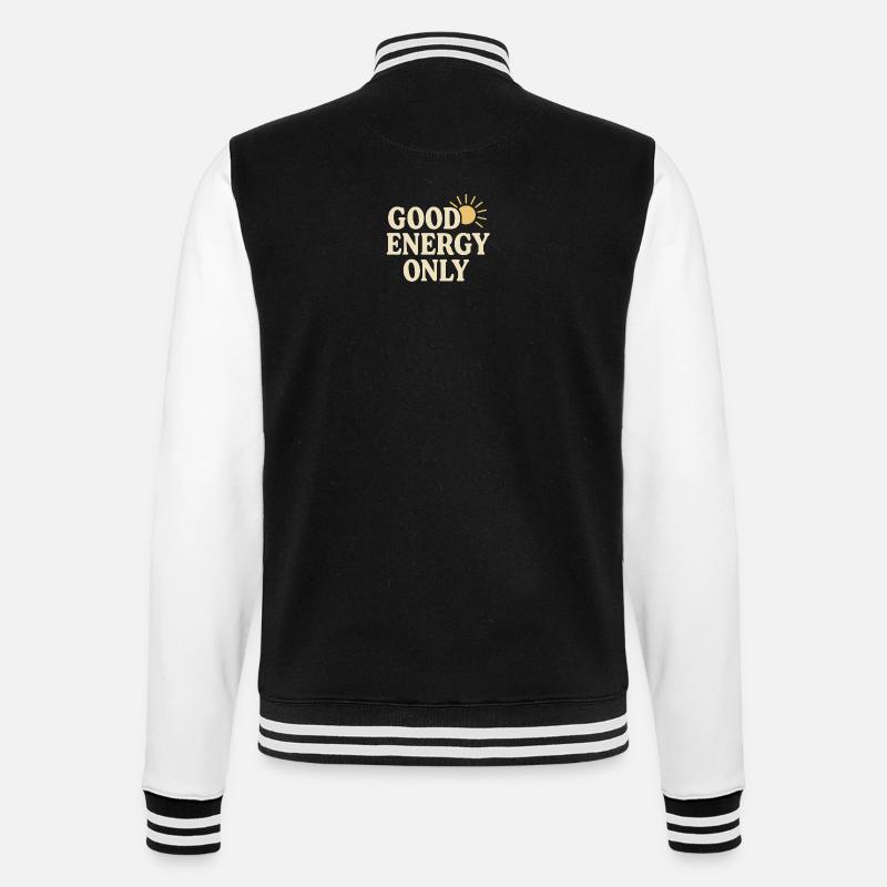 Positive Solarenergie - College-Sweatjacke - Schwarz/Weiß