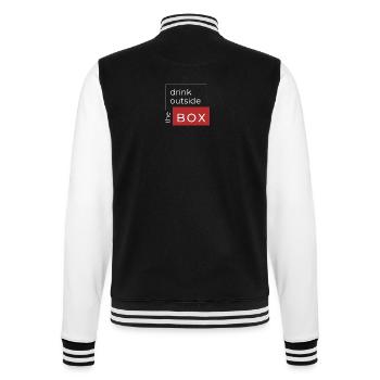 Drink outside the box - College-Sweatjacke - Schwarz/Weiß - Hinten - Marisol (170cm)