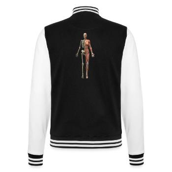 os du squelette squelette osseux crâne schaedel140 - Veste Teddy - noir/blanc - Dos - Marisol (170cm)