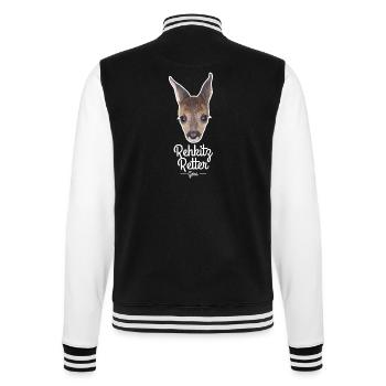 Rehkitz 1 - College-Sweatjacke - Schwarz/Weiß - Hinten - Marisol (170cm)